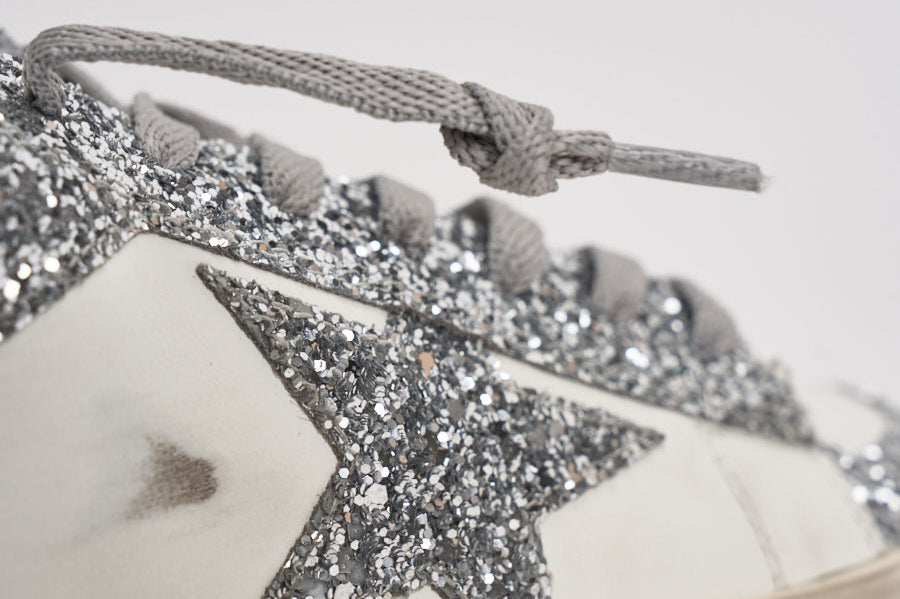 Sneakers donna Stardan glitter argento GWF00128 F00218580185 GOLDEN GOOSE 