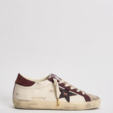 Sneakers donna Super Star bianca e bordeaux GWF01002 F00876115993 GOLDEN GOOSE 
