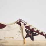 Sneakers donna Super Star bianca e bordeaux GWF01002 F00876115993 GOLDEN GOOSE 