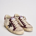 Sneakers donna Super Star bianca e bordeaux GWF01002 F00876115993 GOLDEN GOOSE 