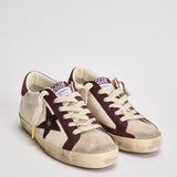 Sneakers donna Super Star bianca e bordeaux GWF01002 F00876115993 GOLDEN GOOSE 