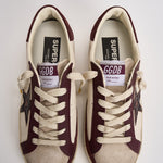 Sneakers donna Super Star bianca e bordeaux GWF01002 F00876115993 GOLDEN GOOSE 