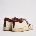 Sneakers donna Super Star bianca e bordeaux GWF01002 F00876115993 GOLDEN GOOSE 