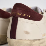 Sneakers donna Super Star bianca e bordeaux GWF01002 F00876115993 GOLDEN GOOSE 