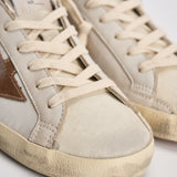 Sneakers donna Super-Star bianca e cavallino leopardato GWF01042 F00816783260 GOLDEN GOOSE 