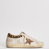 Sneakers donna Super-Star bianca e cavallino leopardato GWF01042 F00816783260 GOLDEN GOOSE 