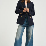 Blazer donna doppiopetto blu notte GWP00829 P00061950486 GOLDEN GOOSE 