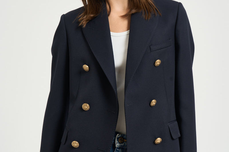 Blazer donna doppiopetto blu notte GWP00829 P00061950486 GOLDEN GOOSE 