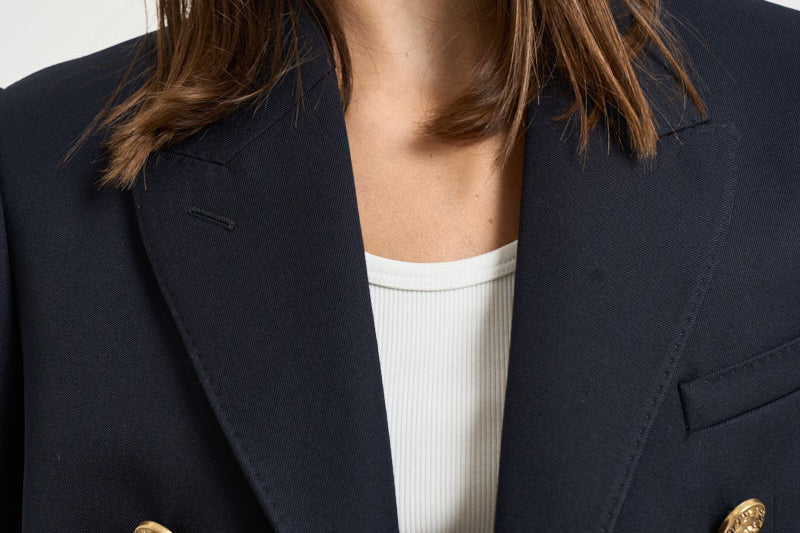 Blazer donna doppiopetto blu notte GWP00829 P00061950486 GOLDEN GOOSE 