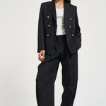 Blazer donna doppiopetto nero GWP00829 P00152190100 GOLDEN GOOSE 