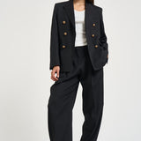 Blazer donna doppiopetto nero GWP00829 P00152190100 GOLDEN GOOSE 
