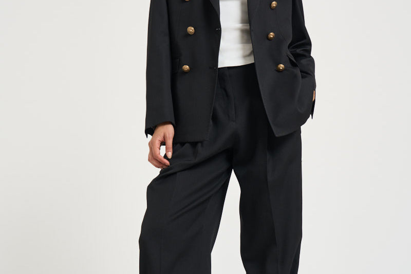 Blazer donna doppiopetto nero GWP00829 P00152190100 GOLDEN GOOSE 