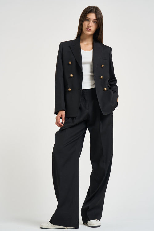 Blazer donna doppiopetto nero GWP00829 P00152190100 GOLDEN GOOSE 