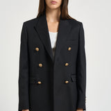 Blazer donna doppiopetto nero GWP00829 P00152190100 GOLDEN GOOSE 
