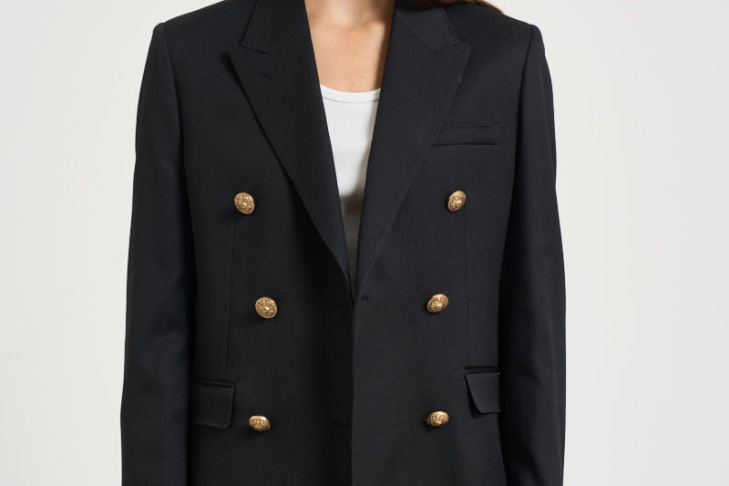 Blazer donna doppiopetto nero GWP00829 P00152190100 GOLDEN GOOSE 