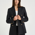 Blazer donna doppiopetto nero GWP00829 P00152190100 GOLDEN GOOSE 