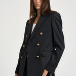 Blazer donna doppiopetto nero GWP00829 P00152190100 GOLDEN GOOSE 