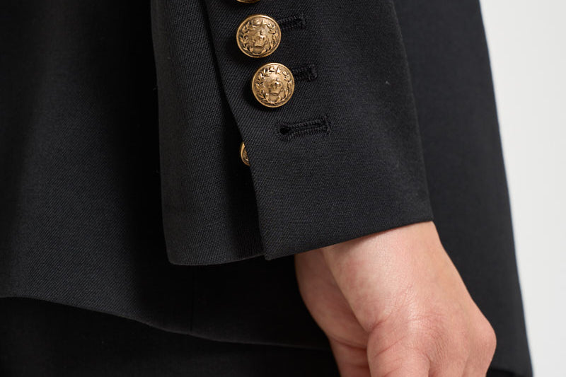 Blazer donna doppiopetto nero GWP00829 P00152190100 GOLDEN GOOSE 