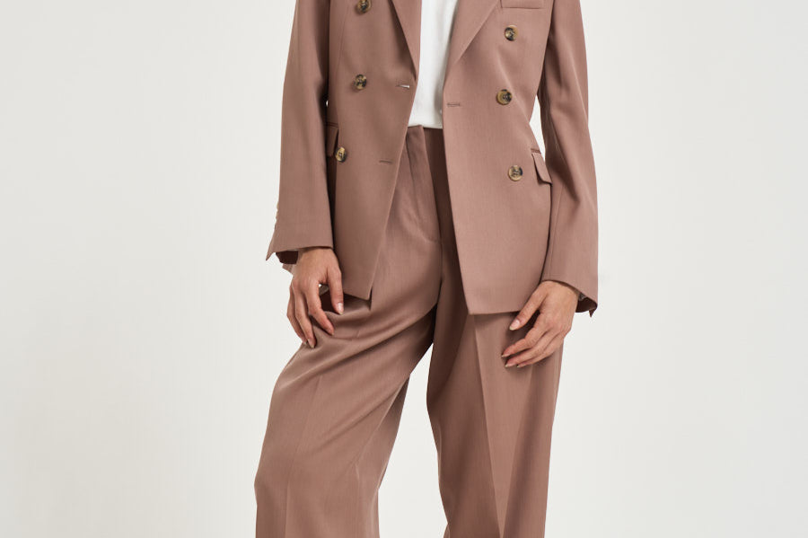 Blazer donna double breasted doppiopetto cipria GWP00829 P00258555723 GOLDEN GOOSE 