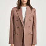 Blazer donna double breasted doppiopetto cipria GWP00829 P00258555723 GOLDEN GOOSE 