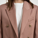 Blazer donna double breasted doppiopetto cipria GWP00829 P00258555723 GOLDEN GOOSE 