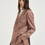 Blazer donna double breasted doppiopetto cipria GWP00829 P00258555723 GOLDEN GOOSE 