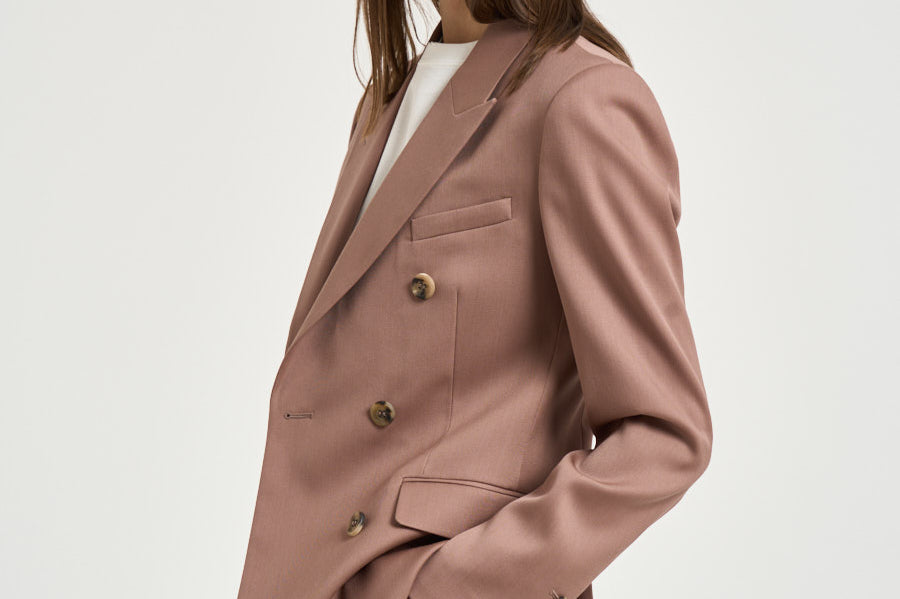 Blazer donna double breasted doppiopetto cipria GWP00829 P00258555723 GOLDEN GOOSE 