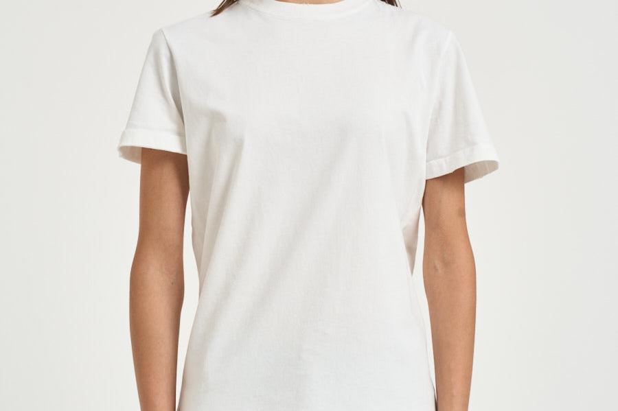 T-shirt donna regular distressed bianca GWP01220 P00063810363 GOLDEN GOOSE 