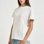 T-shirt donna regular distressed bianca GWP01220 P00063810363 GOLDEN GOOSE 