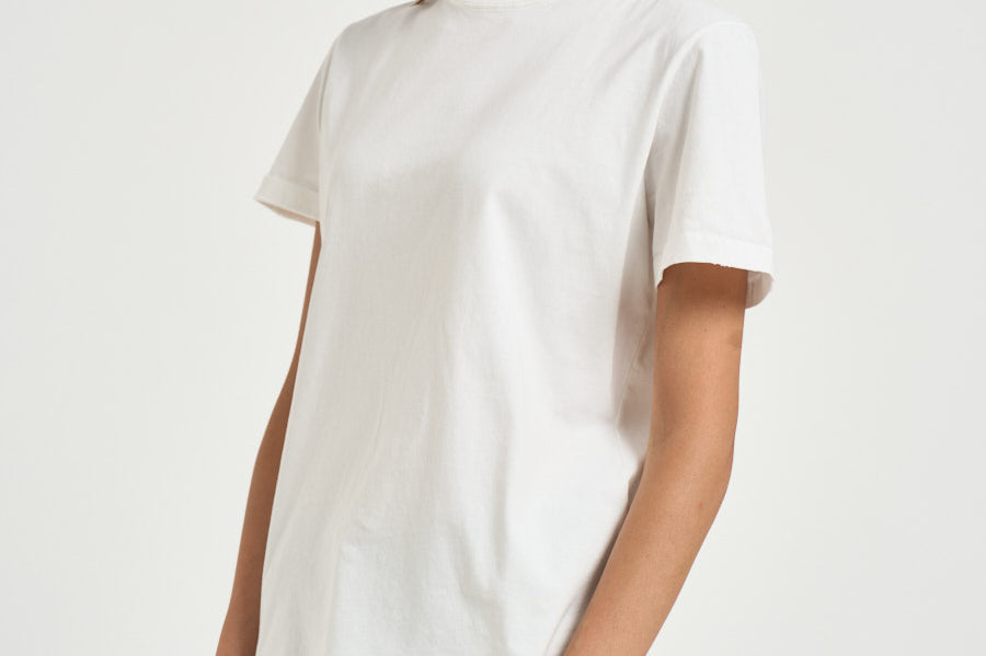 T-shirt donna regular distressed bianca GWP01220 P00063810363 GOLDEN GOOSE 