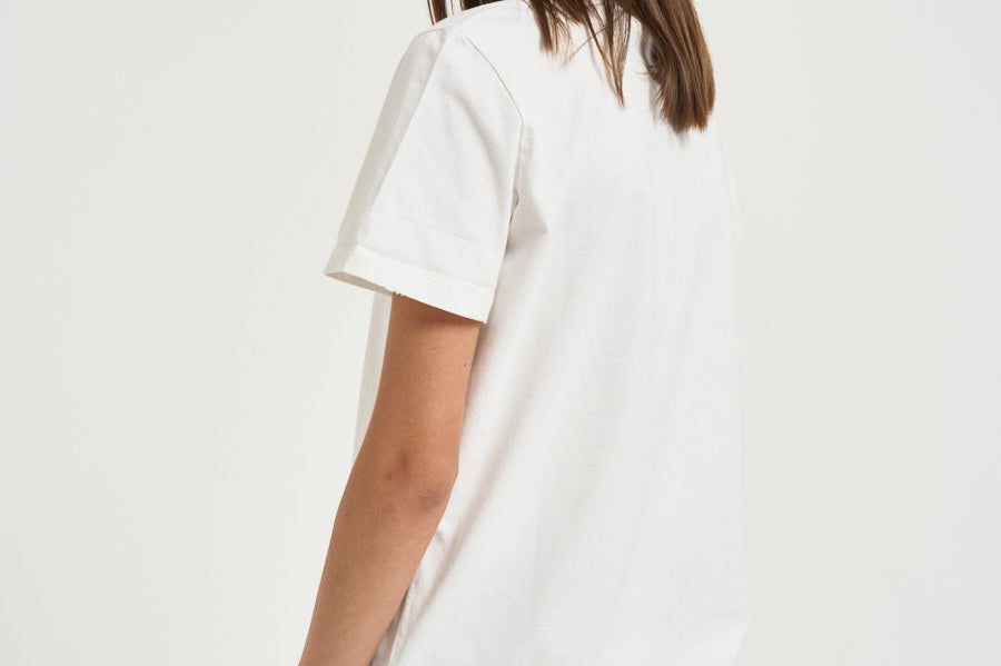 T-shirt donna regular distressed bianca GWP01220 P00063810363 GOLDEN GOOSE 