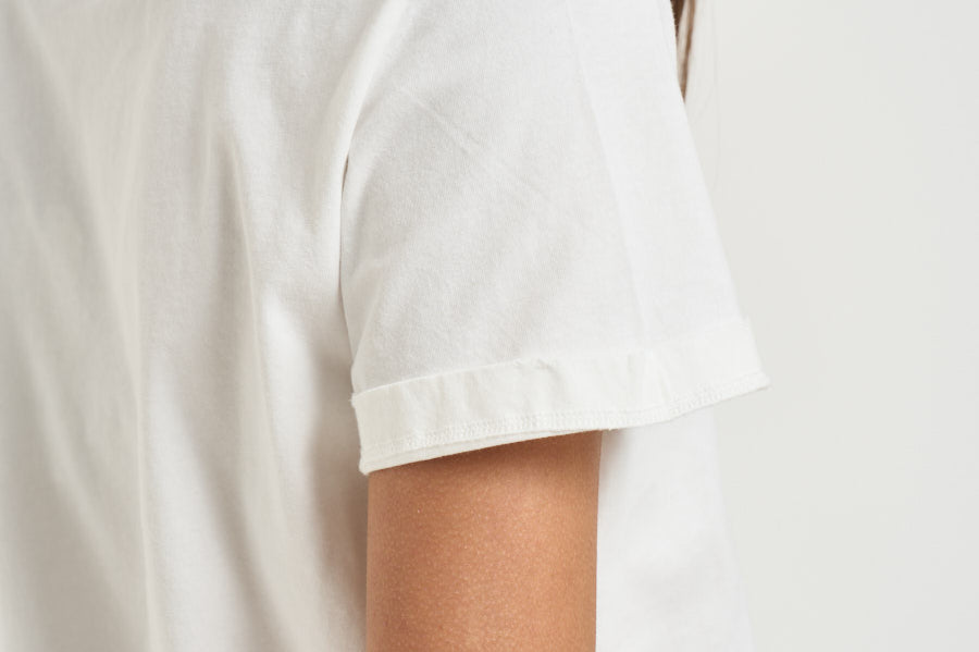 T-shirt donna regular distressed bianca GWP01220 P00063810363 GOLDEN GOOSE 