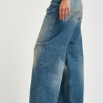 Jeans donna Melody dritto in denim blu GWP02079 P00062150100 GOLDEN GOOSE 