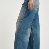 Jeans donna Melody dritto in denim blu GWP02079 P00062150100 GOLDEN GOOSE 