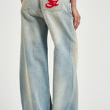 Jeans donna Melody Boyfriend in denim chiaro GWP02079 P00260650100 GOLDEN GOOSE 