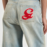 Jeans donna Melody Boyfriend in denim chiaro GWP02079 P00260650100 GOLDEN GOOSE 
