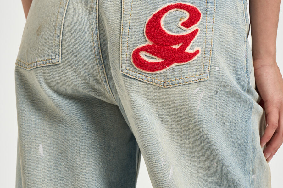 Jeans donna Melody Boyfriend in denim chiaro GWP02079 P00260650100 GOLDEN GOOSE 