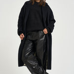 Cappotto donna monopetto Cocoon nero GWP02275 P00197390100 GOLDEN GOOSE 