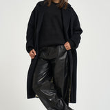 Cappotto donna monopetto Cocoon nero GWP02275 P00197390100 GOLDEN GOOSE 