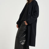 Cappotto donna monopetto Cocoon nero GWP02275 P00197390100 GOLDEN GOOSE 