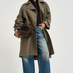 Trench donna Roxanne doppiopetto a quadri GWP02736 P00258283381 GOLDEN GOOSE 