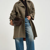 Trench donna Roxanne doppiopetto a quadri GWP02736 P00258283381 GOLDEN GOOSE 