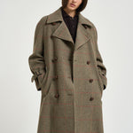 Trench donna Roxanne doppiopetto a quadri GWP02736 P00258283381 GOLDEN GOOSE 