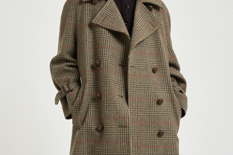 Trench donna Roxanne doppiopetto a quadri GWP02736 P00258283381 GOLDEN GOOSE 