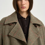 Trench donna Roxanne doppiopetto a quadri GWP02736 P00258283381 GOLDEN GOOSE 