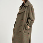 Trench donna Roxanne doppiopetto a quadri GWP02736 P00258283381 GOLDEN GOOSE 