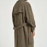 Trench donna Roxanne doppiopetto a quadri GWP02736 P00258283381 GOLDEN GOOSE 