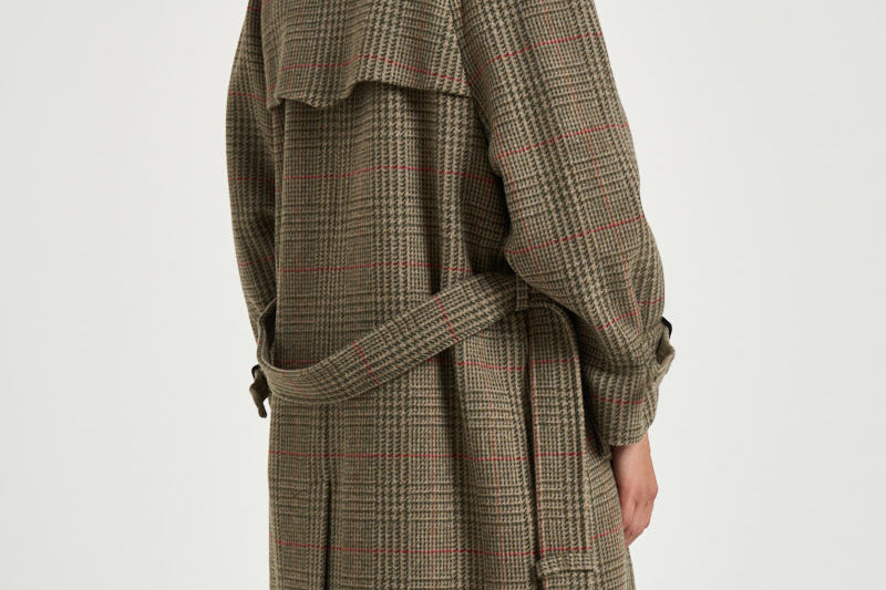 Trench donna Roxanne doppiopetto a quadri GWP02736 P00258283381 GOLDEN GOOSE 