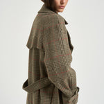 Trench donna Roxanne doppiopetto a quadri GWP02736 P00258283381 GOLDEN GOOSE 