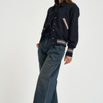 Bomber donna slim blu navy GWP02742 P00259551119 GOLDEN GOOSE 